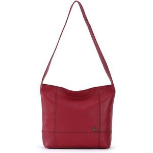 Leather Scarlet Women's Shoulder Bag with Multi-Function Pockets - Eco-Friendly,